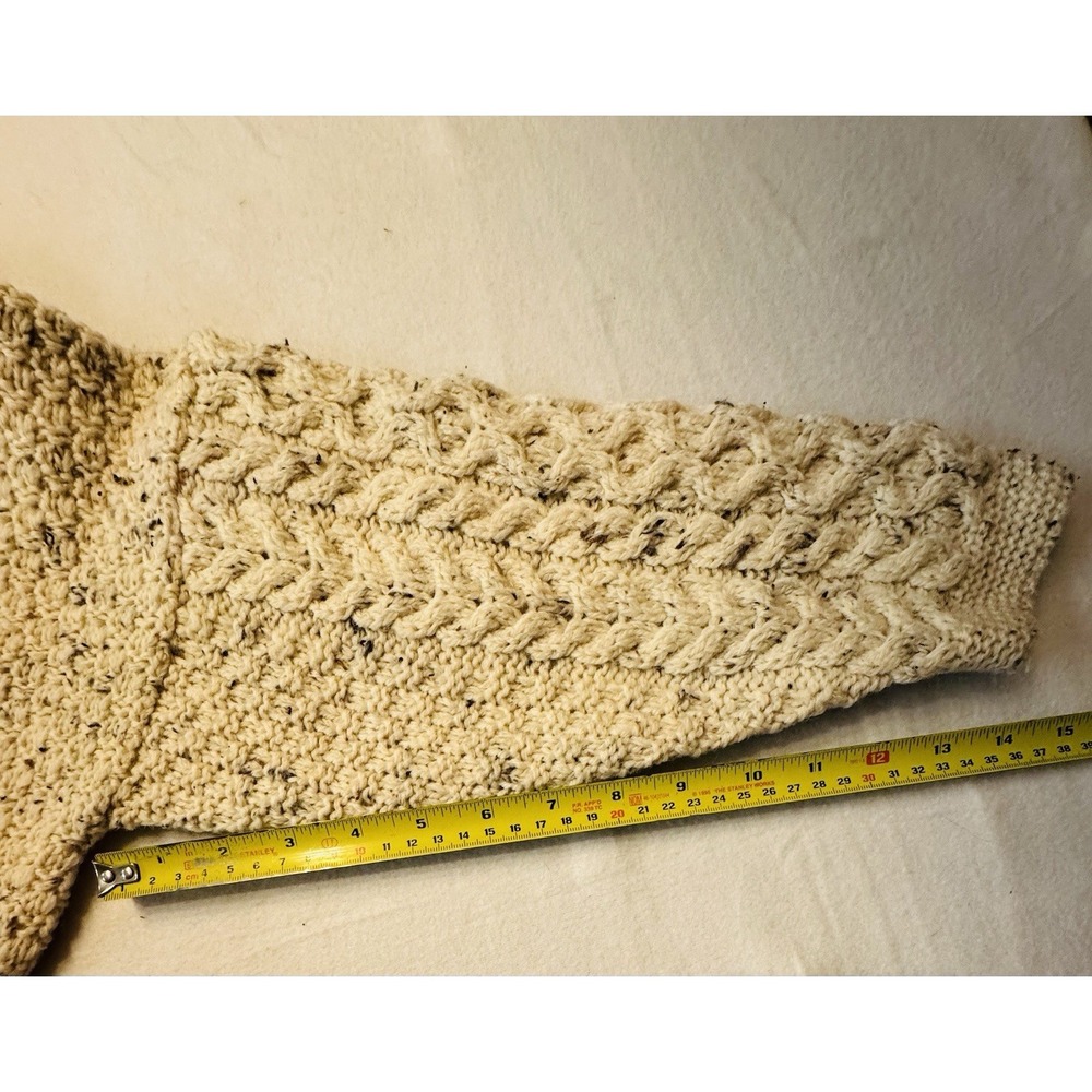 Aran Country Kids Isles Sheep Knitwear 100% Merino Wool Cream XL - Picture 4 of 10